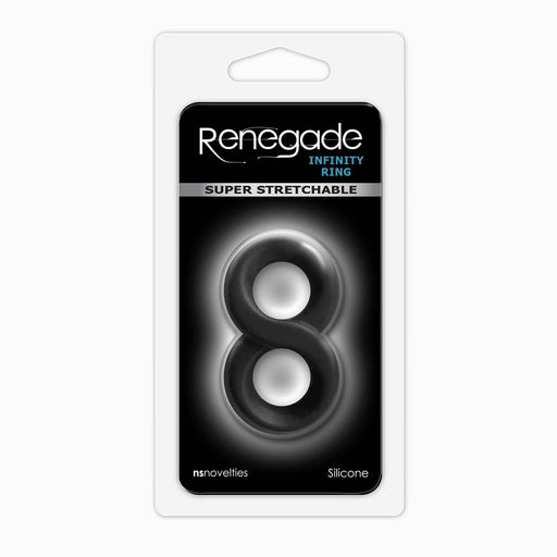 Pipedream - Renegade - Infinity Ring - Doppel-Cockring - Schwarz - Erotiekvoordeel.nl
