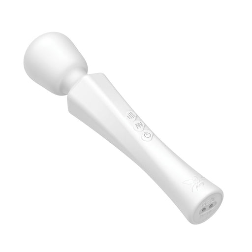 Pixey - Aqua Mini Wand Vibrator - The White Edition - Sterke en Stille Motor - Wit-Erotiekvoordeel.nl