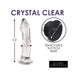 Pleasure Crystals - Glazen Dildo Met Siliconen Basis - 14 cm x 3.3 cm - Transparant-Erotiekvoordeel.nl
