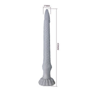 Power Monsters - Basilisk - Taps Toelopende Fantasie Dildo - Grijs-Erotiekvoordeel.nl