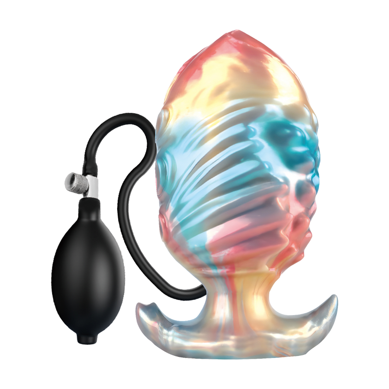 Power Monsters - Ebon Leviathan - Plug anal inflable - 18 cm - Multicolor-Erotiekvoordeel.nl