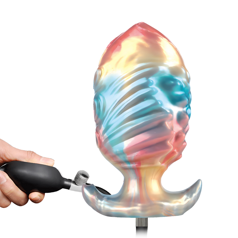 Power Monsters - Ebon Leviathan - Plug anal inflable - 18 cm - Multicolor-Erotiekvoordeel.nl
