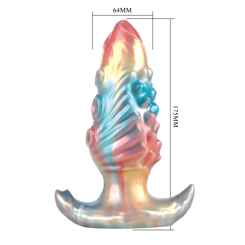 Power Monsters - Ebon Leviathan - Plug anal inflable - 18 cm - Multicolor-Erotiekvoordeel.nl