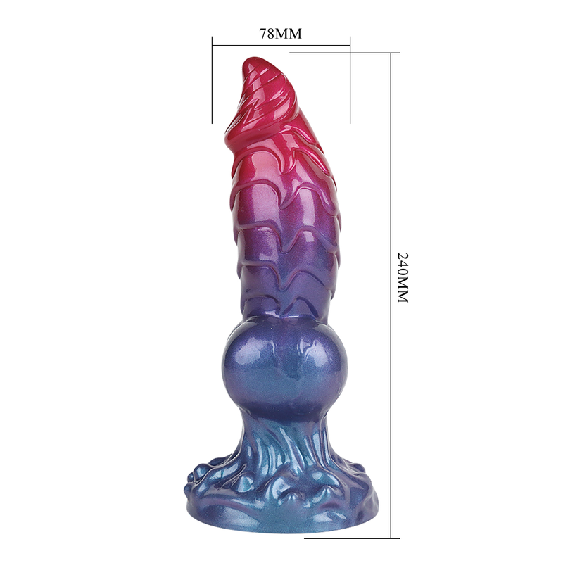 Power Monsters - Eldritch Sentinel - Monster Dildo - 24 Cm - Czerwony/niebieski/fioletowy - Erotiekvoordeel.nl