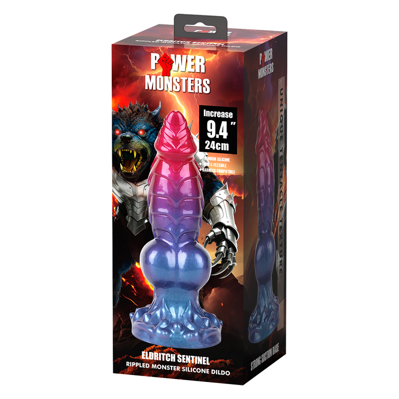 Power Monsters - Eldritch Sentinel - Monster Dildo - 24 Cm - Czerwony/Niebieski/Fioletowy - Erotiekvoordeel.nl