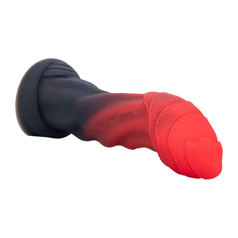 Power Monsters - Infernal Goliath - Monster-Dildo - 25 cm - Schwarz/Rot - Erotiekvoordeel.nl