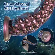 Power Monsters - Maelstrom Beastlord - Consolador con tentáculos - Azul/Morado/Dorado-Erotiekvoordeel.nl