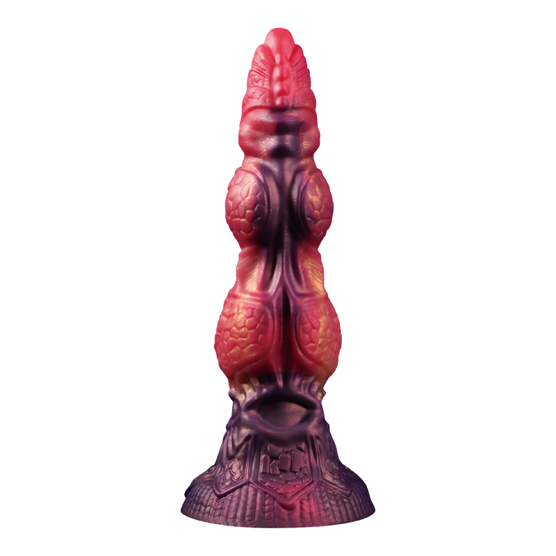 Power Monsters - Savage BeastLord - Monster Dildo - 24 cm - Orange/Red/Gold-Erotiekvoordeel.nl