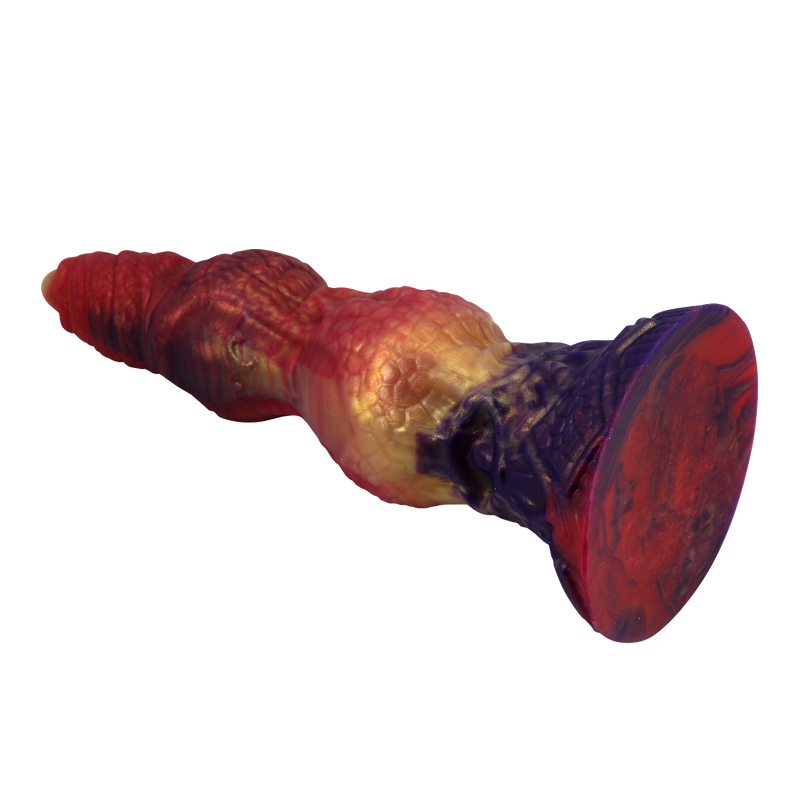 Power Monsters - Savage BeastLord - Monster Dildo - 24 cm - Orange/Red/Gold-Erotiekvoordeel.nl