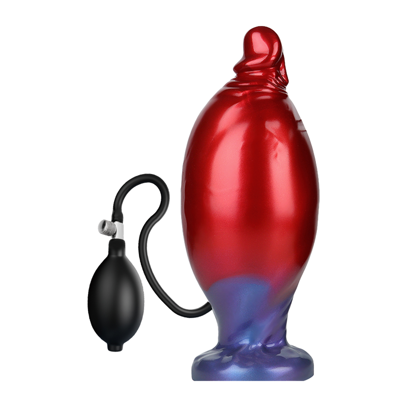 Power Monsters - Shadow Behemoth - Dildo gonfiabile gigante - 22 cm - Rosso/Blu - Erotiekvoordeel.nl