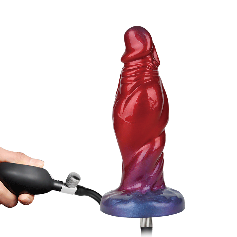 Power Monsters - Shadow Behemoth - Dildo gonfiabile gigante - 22 cm - Rosso/Blu - Erotiekvoordeel.nl