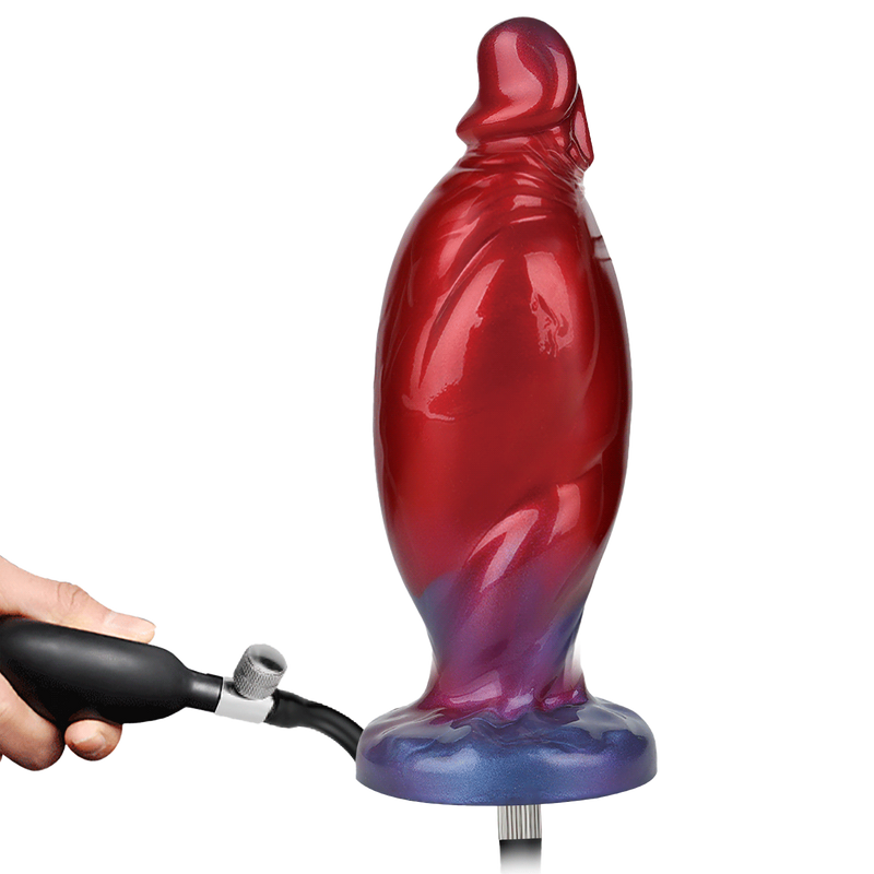 Power Monsters - Shadow Behemoth - Dildo gonfiabile gigante - 22 cm - Rosso/Blu - Erotiekvoordeel.nl