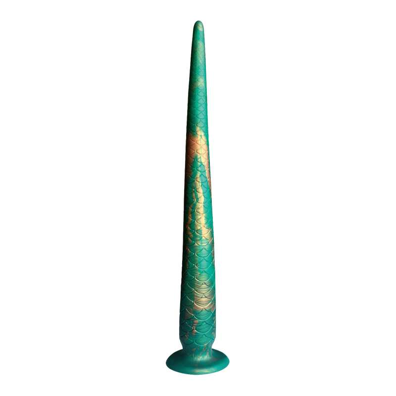 Power Monsters - Verdant Titan - Mythical Tail Dildo - Groen/Goud-Erotiekvoordeel.nl