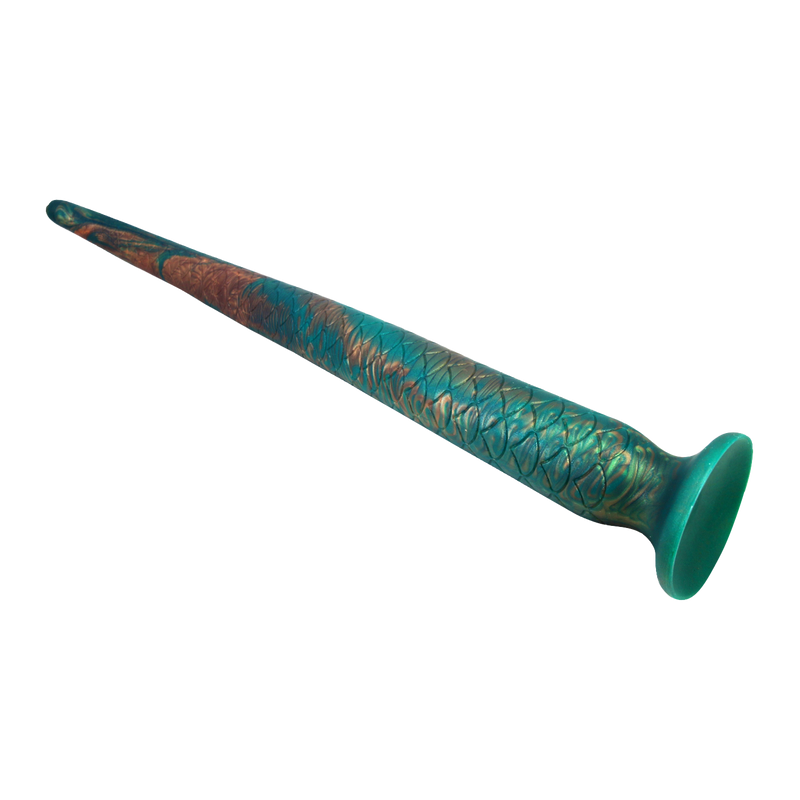 Power Monsters - Verdant Titan - Mythical Tail Dildo - Groen/Goud-Erotiekvoordeel.nl