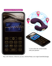 Pretty Love - Billy - Vibrador para el punto G - Control por app - Morado-Erotiekvoordeel.nl