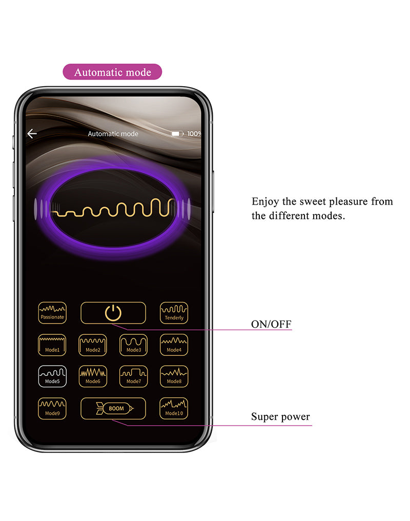 Pretty Love - Billy - Vibrador para el punto G - Control por aplicación - Morado-Erotiekvoordeel.nl