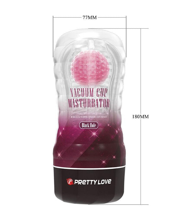 Pretty Love - Black Hole - Masturbator Cup - Met Rollende Bal Voor Extra Sensaties - Roze-Erotiekvoordeel.nl
