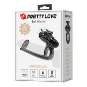 Pretty Love - Bull Warrior - Pierścień Na Penisa - Czarny-Erotiekvoordeel.nl