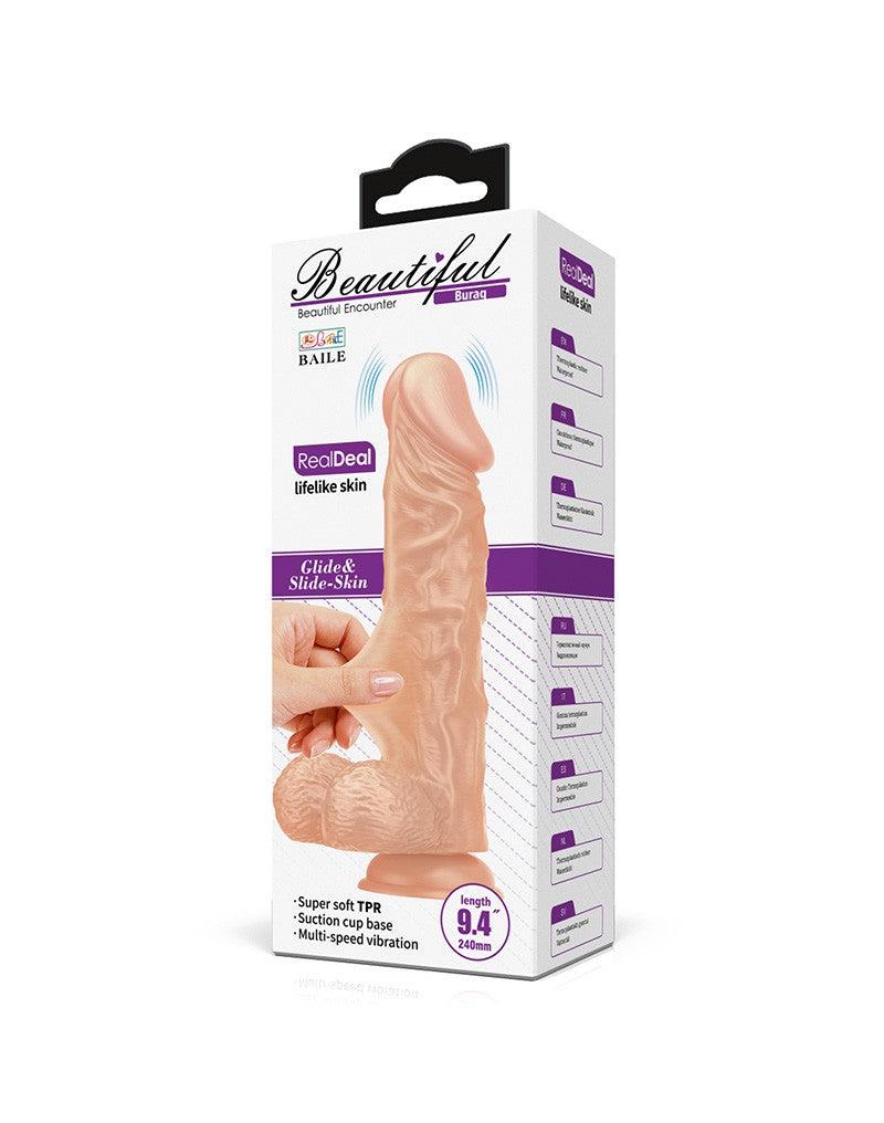 Pretty Love - Buraq - Dildo - Realistische Vibrerende Dildo - Lengte 24 cm - Met Afstandsbediening - Lichte Huidskleur - Geeft Levensechte Ervaring-Erotiekvoordeel.nl