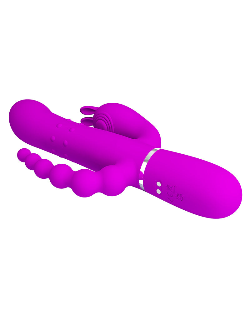 Pretty Love - Cammy - Vibratore triplo - Rosa intenso - Erotiekvoordeel.nl