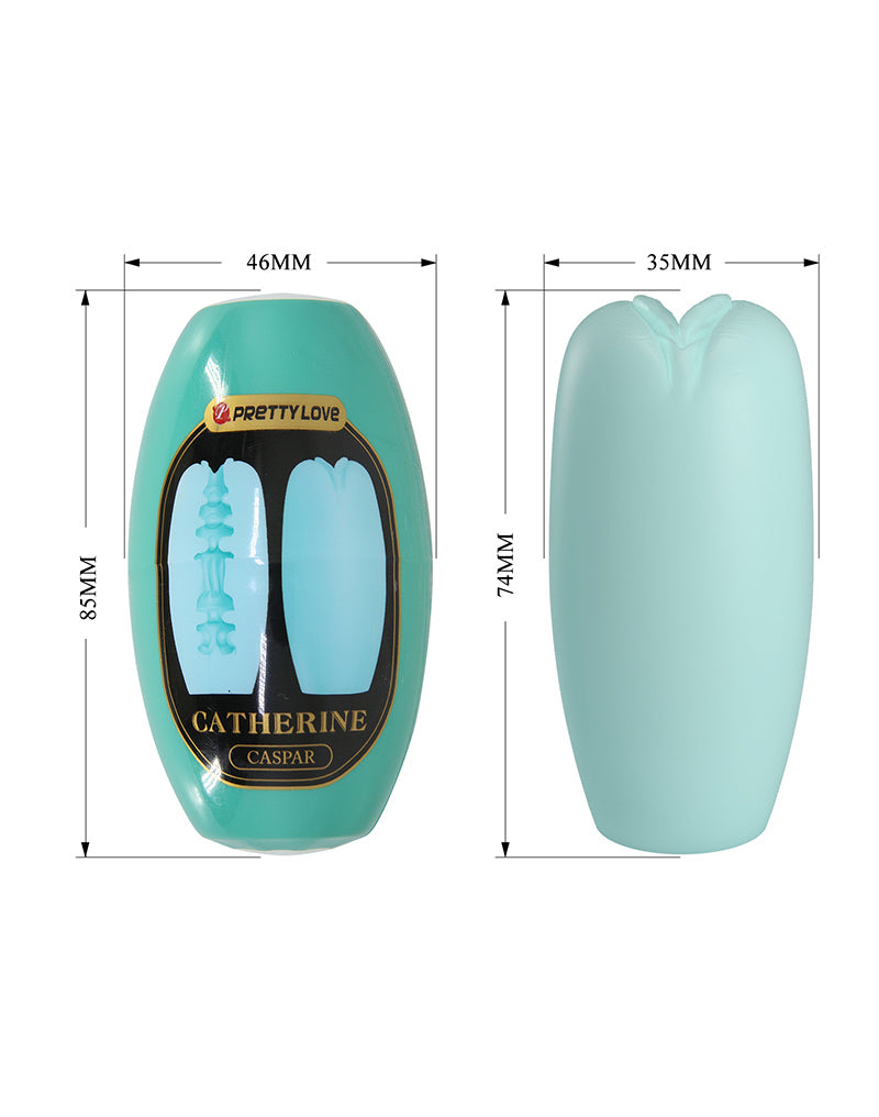 Pretty Love - Catherine Caspar - Mini masturbador - Azul claro-Erotiekvoordeel.nl