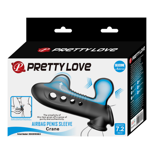 Pretty Love - Crane - Funda inflable para el pene - Negro-Erotiekvoordeel.nl