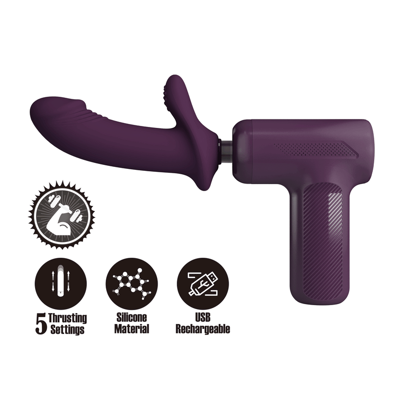 Pretty Love - DJ Scholar - Thrusting Massager - Purple-Erotiekvoordeel.nl