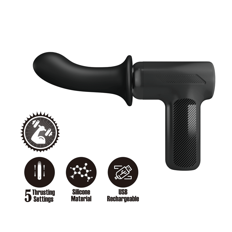 Pretty Love - DJ Scholar - Thrusting Massager - Black-Erotiekvoordeel.nl