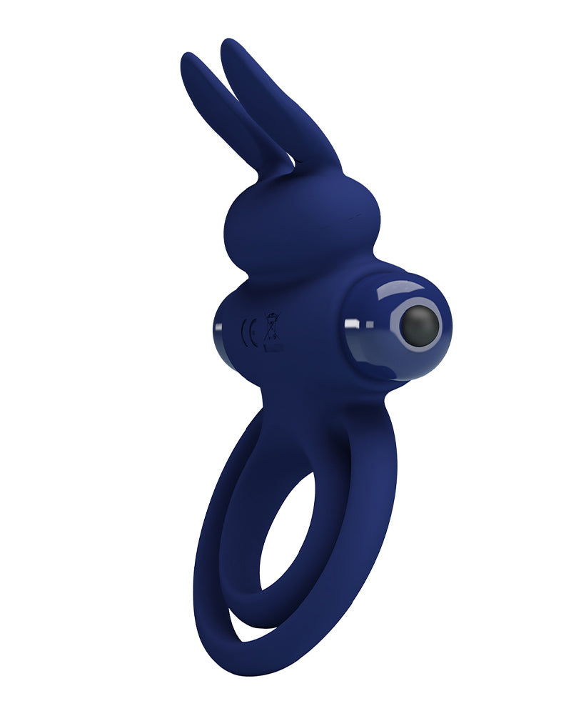 Pretty Love - Darey - Rabbit Cock Ring - Dark Blue-Erotiekvoordeel.nl