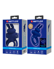 Pretty Love - Darey - Rabbit Cockring - Dark Blue-Erotiekvoordeel.nl
