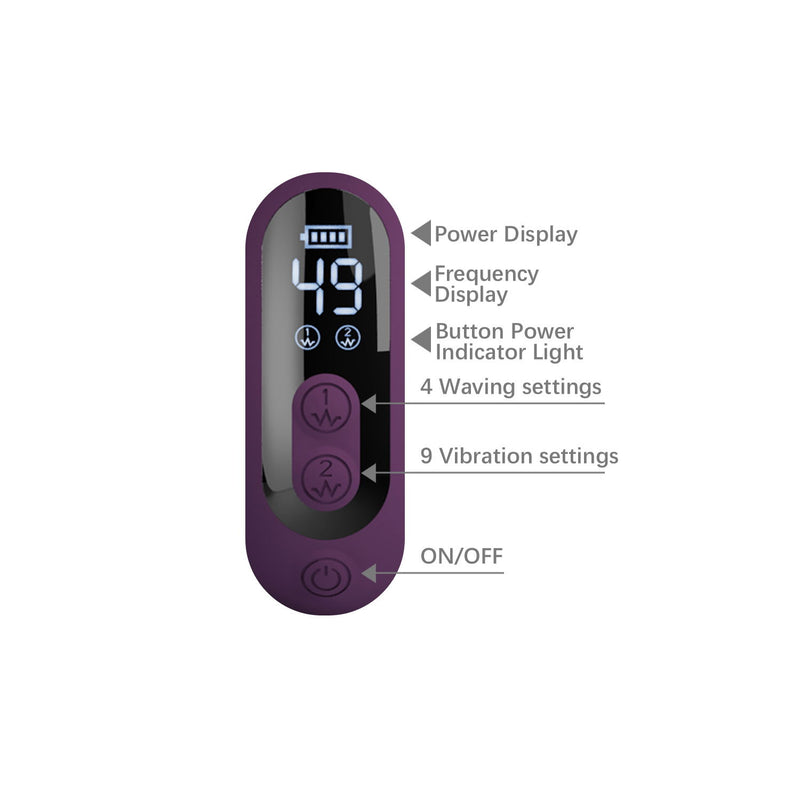 Pretty Love - Dee - Rabbit-Vibrator mit LED-Display - Violet-Erotiekvoordeel.nl