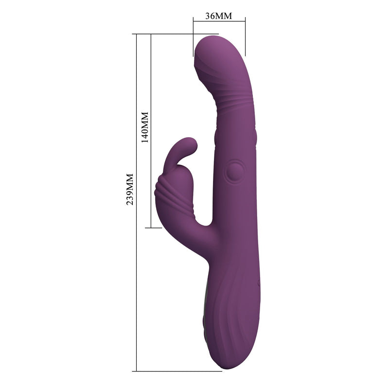 Pretty Love - Dee - Rabbit-Vibrator mit LED-Display - Violet-Erotiekvoordeel.nl