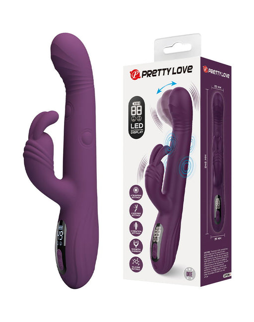 Pretty Love - Dee - Vibratore Rabbit con display LED - Viola-Erotiekvoordeel.nl