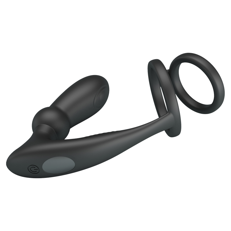 Pretty Love - Hubert - Plug anale vibrante - Vibratore anale - Con linguetta oscillante - Nero-Erotiekvoordeel.nl