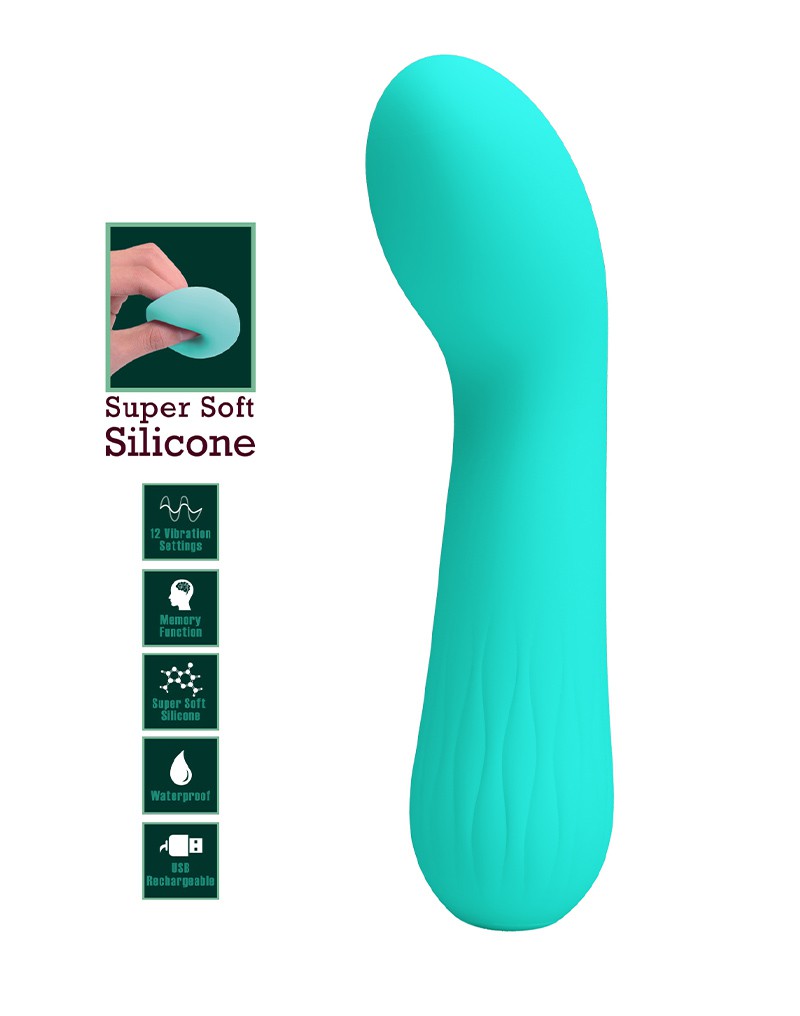 Pretty Love - Faun - Flexible G-Spot Vibrator - Turquoise-Erotiekvoordeel.nl