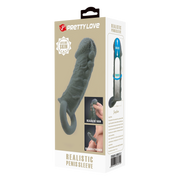 Pretty Love - Faylen - Realistische Penis Sleeve - Donkergrijs-Erotiekvoordeel.nl