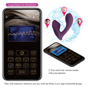 Pretty Love - Franz - Vibratore indossabile - Vibratore per collant - Slip vibranti - Viola - Erotiekvoordeel.nl