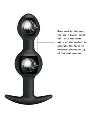 Pretty Love - Geisha Anaal Plug Dubbel - Met Bewegende Metalen Balletjes-Erotiekvoordeel.nl