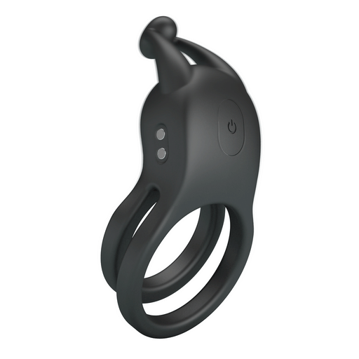 Pretty Love - Goodwin - Vibrating Double Penis Ring - Black-Erotiekvoordeel.nl