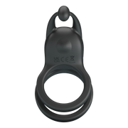 Pretty Love - Goodwin - Vibrating Double Cock Ring - Black-Erotiekvoordeel.nl