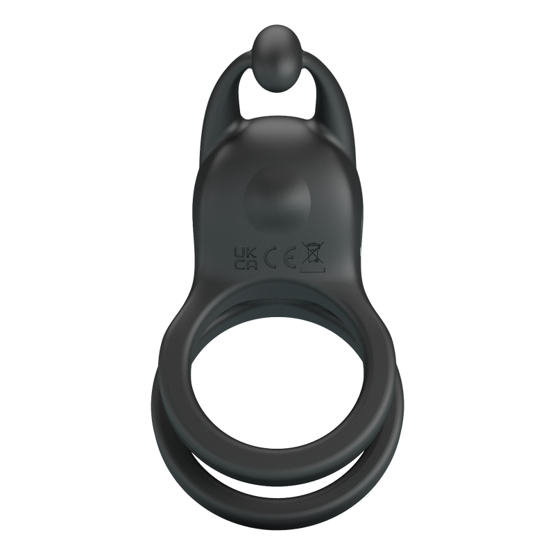 Pretty Love - Goodwin - Vibrating Double Cock Ring - Black-Erotiekvoordeel.nl