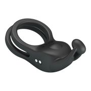 Pretty Love - Goodwin - Vibrating Double Cock Ring - Black-Erotiekvoordeel.nl