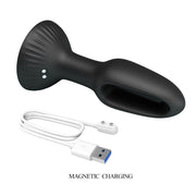 Pretty Love - Hubert - Plug anale vibrante - Vibratore anale - Con linguetta oscillante - Nero-Erotiekvoordeel.nl