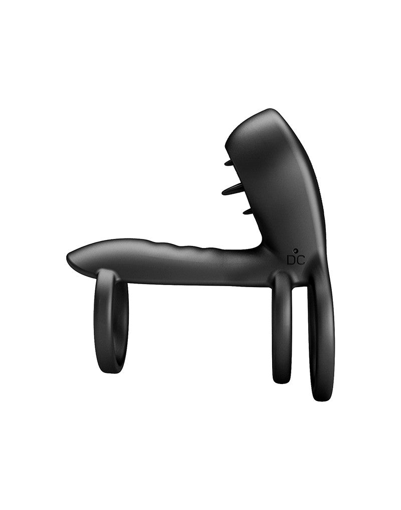 Pretty Love - Jammy - Cockring Vibrator met Clitoris Stimulator - Zwart - Unieke Drievoudige Ringontwerp-Erotiekvoordeel.nl