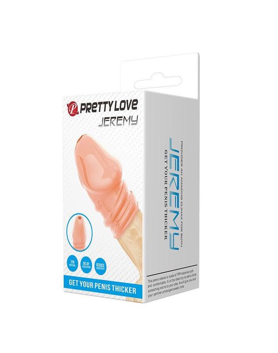 Pretty Love - Jeremy - Penis Sleeve - Cock Sleeve Voor Verminderen Bloedstroom voor Hardere Erecties - Lichte Huidskleur-Erotiekvoordeel.nl
