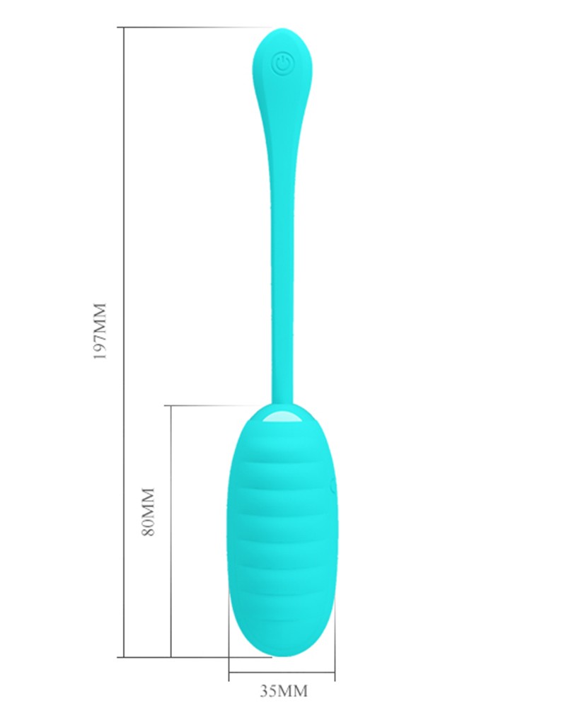 Pretty Love - Kirk - Vibrerend Eitje - Turquoise-Erotiekvoordeel.nl