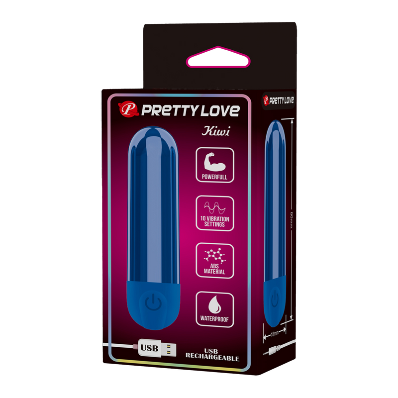 Pretty Love - Kiwi - Vibrador bala - Azul-Erotiekvoordeel.nl
