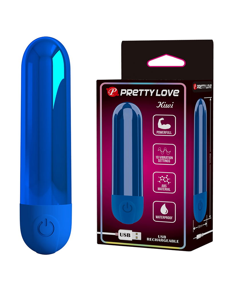 Pretty Love - Kiwi - Vibrador bala - Azul-Erotiekvoordeel.nl