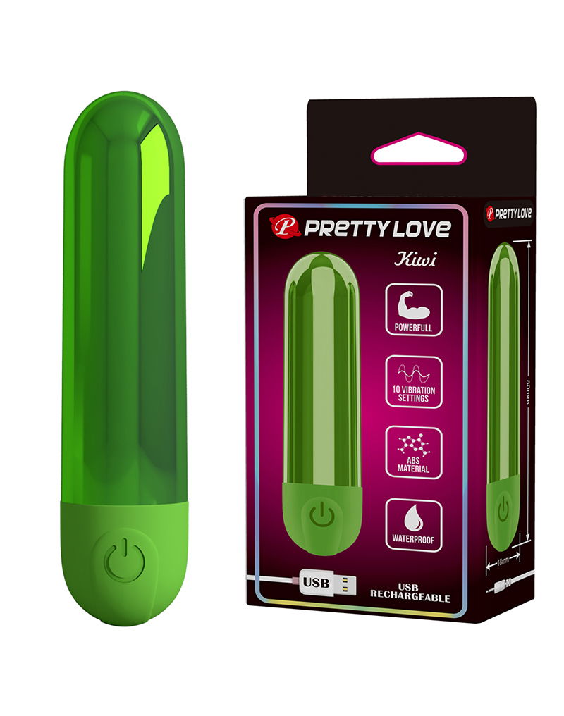 Pretty Love - Kiwi - Wibrator Typu Bullet - Groen-Erotiekvoordeel.nl