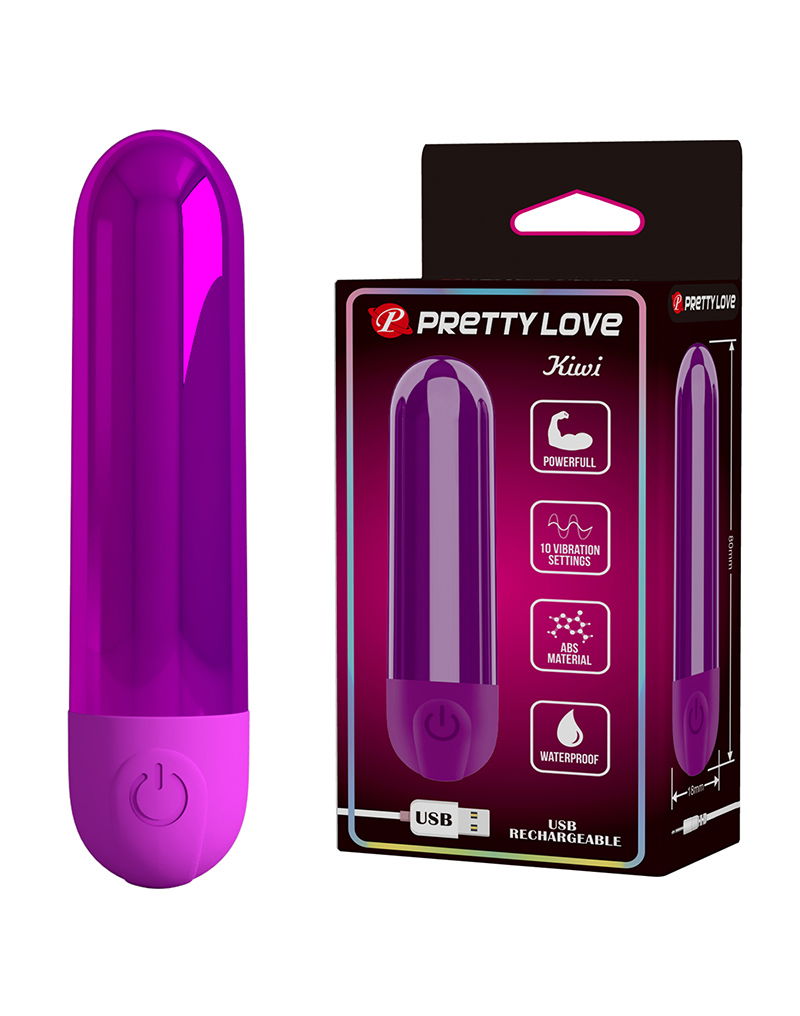 Pretty Love - Kiwi - Vibrador bala - Morado-Erotiekvoordeel.nl